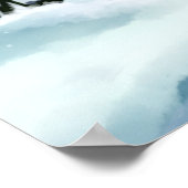 Schilderachtig Waterverf winterWonderland Poster (Hoek)