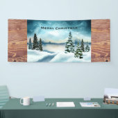 Schilderachtig Waterverf winterWonderland Spandoek (Beurs)