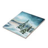 Schilderachtig Waterverf winterWonderland Tegeltje (Zijkant)