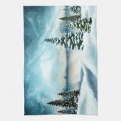 Schilderachtig Waterverf winterWonderland Theedoek (Verticaal)