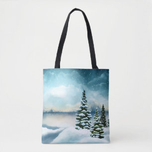 Schilderachtig Waterverf winterWonderland Tote Bag