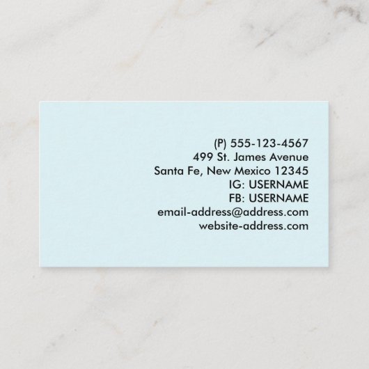 Schilderachtig Waterverf winterWonderland Visitekaartje (Achterkant)