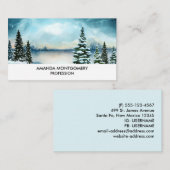 Schilderachtig Waterverf winterWonderland Visitekaartje (Voorkant / Achterkant)