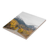 Schilderachtig weg door de valkleuren en de bergen tegeltje (Zijkant)