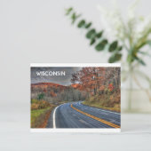 Schilderachtig wegen in Wisconsin in Herfst Briefkaart (Staand voorkant)