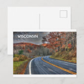 Schilderachtig wegen in Wisconsin in Herfst Briefkaart (Voorkant / Achterkant)