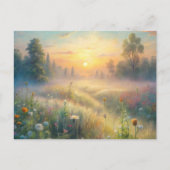 Schilderachtig weide met bloemen briefkaart (Voorkant)