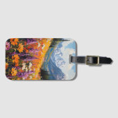 Schilderachtig wilde bloemen en bergen Fine Art Bagagelabel (Voorkant (horizontaal))