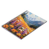 Schilderachtig wilde bloemen en bergen Fine Art Notitieboek (Linkerzijde)