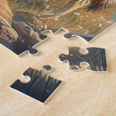 Schilderachtig, wilde Wolf Pack berg puzzel Legpuzzel (Zijkant)