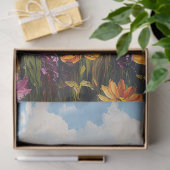 Schilderachtig Wildflowers Mountains Fine Art Deco Tissuepapier (Geschenk)