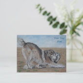 schilderachtig Wildlife afbeelding van twee geweld Briefkaart (Staand voorkant)