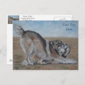 schilderachtig Wildlife afbeelding van twee geweld Briefkaart (Voorkant / Achterkant)