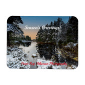 Schilderachtig winter Schotse Loch met kerst Magneet (Horizontaal)