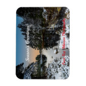 Schilderachtig winter Schotse Loch met kerst Magneet (Verticaal)