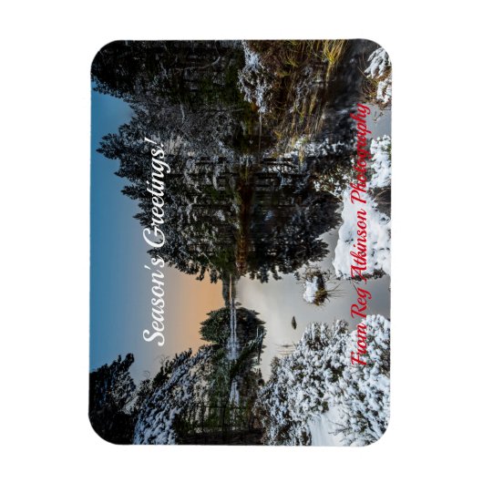 Schilderachtig winter Schotse Loch met kerst Magneet (Verticaal)