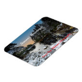 Schilderachtig winter Schotse Loch met kerst Magneet (Linkerzijde)