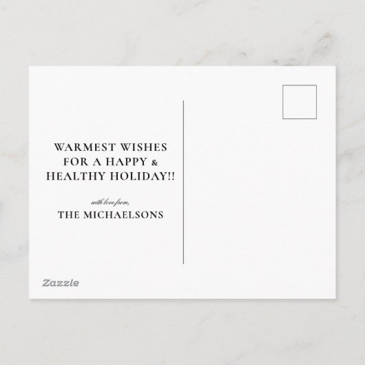 Schilderachtig Winter Uitzicht van Glad Creek Gris Feestdagenkaart (Achterkant)