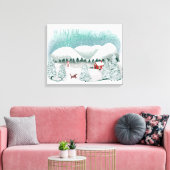 Schilderachtig Winter Wonderland Canvas Afdruk (Insitu (Woonkamer))