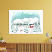 Schilderachtig Winter Wonderland Canvas Afdruk (Insitu (Woonkamer))