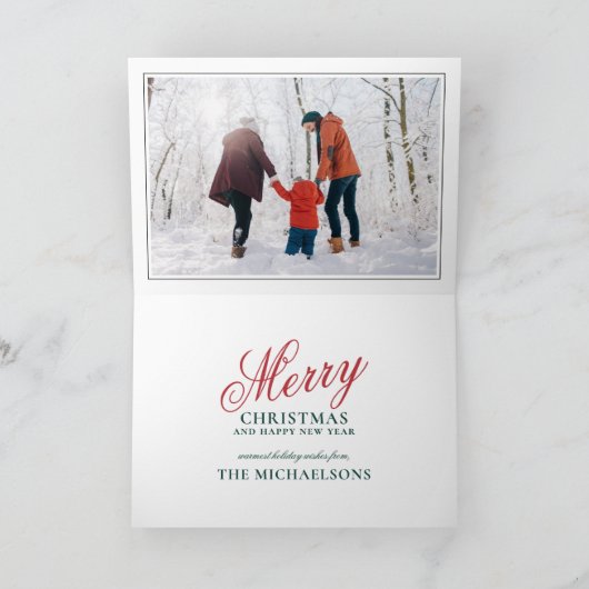 Schilderachtig Winter Wonderland Feestdagen Kaart (Binnen)