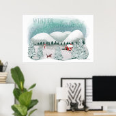 Schilderachtig Winter Wonderland Poster (Thuiskantoor)