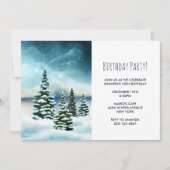 Schilderachtig Winter Wonderland Waterverf Art Par Kaart (Voorkant)