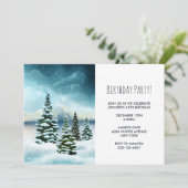 Schilderachtig Winter Wonderland Waterverf Art Par Kaart (Staand voorkant)