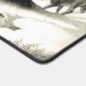 Schilderachtig WinterBossen Snowy Evergreens Wildl Bureaumat (Hoek)