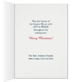 Schilderachtig Wintergebergte, kerstkaart (Binnen (Rechts))