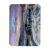 Schilderachtig winterkerstfoto magneet (Verticaal)