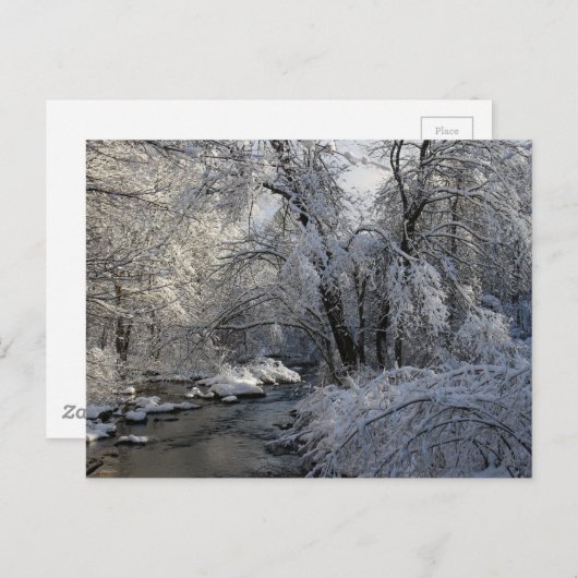 Schilderachtig winterlandschap briefkaart (Voorkant / Achterkant)