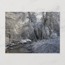 Schilderachtig winterlandschap briefkaart