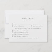 Schilderachtig winterlandschap huwelijksmaaltijd k RSVP kaartje (Achterkant)