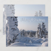 Schilderachtig winterlandschap kerst feestdagenkaart (Voorkant / Achterkant)