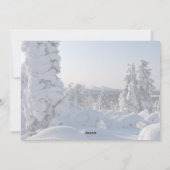 Schilderachtig winterlandschap kerst feestdagenkaart (Achterkant)