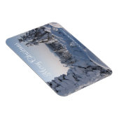 Schilderachtig winterlandschap kerst magneet (Rechterzijde)