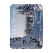 Schilderachtig winterlandschap kerst magneet (Verticaal)