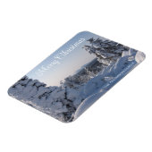 Schilderachtig winterlandschap kerst magneet (Linkerzijde)