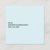 Schilderachtig winterlandschap Kerst Waterverf Vierkante Visitekaartje (Achterkant)