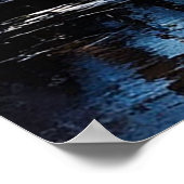 Schilderachtig winterlandschap met cabine en beekj poster (Hoek)