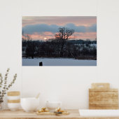 Schilderachtig winterlandschapsfoto poster (Keuken)