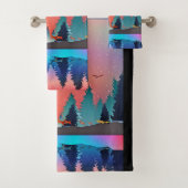 Schilderachtig wintermeer met Deer Bad Handdoek (Insitu)