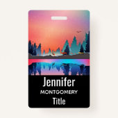 Schilderachtig wintermeer met Deer Badge (Voorkant)