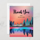 Schilderachtig wintermeer met deer Dank u Briefkaart (Voorkant / Achterkant)