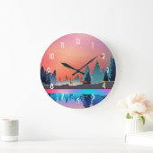 Schilderachtig wintermeer met Deer Grote Klok (Huis)