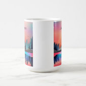 Schilderachtig wintermeer met Deer Koffiemok (Center)