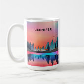 Schilderachtig wintermeer met Deer Koffiemok (Links)