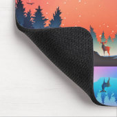 Schilderachtig wintermeer met Deer Muismat (Hoek)