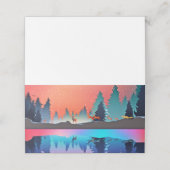 Schilderachtig wintermeer met Deer Plaatskaartje (Buitenkant ongevouwen)